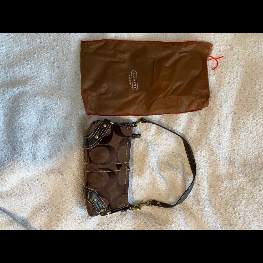Small brown Coach bag